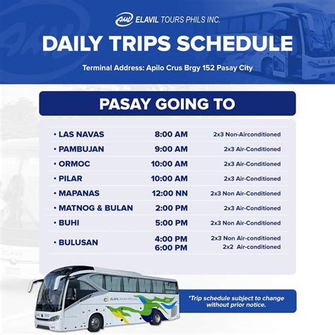 Elavil Tours Phils.Inc Online Booking Pasay Bus Station .